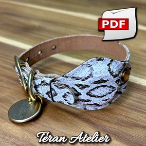 Leather AirTag Pet Collar PDF Pattern / DIY Leather Template / Dog Collar / With Build Video
