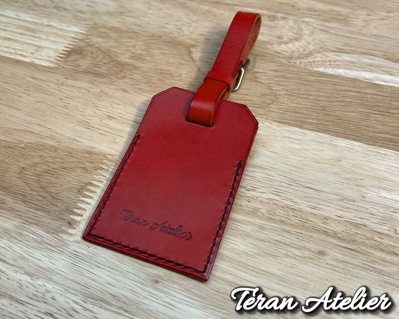 Leather Luggage Tag PDF Pattern / DIY Leather Template / Travel Tag