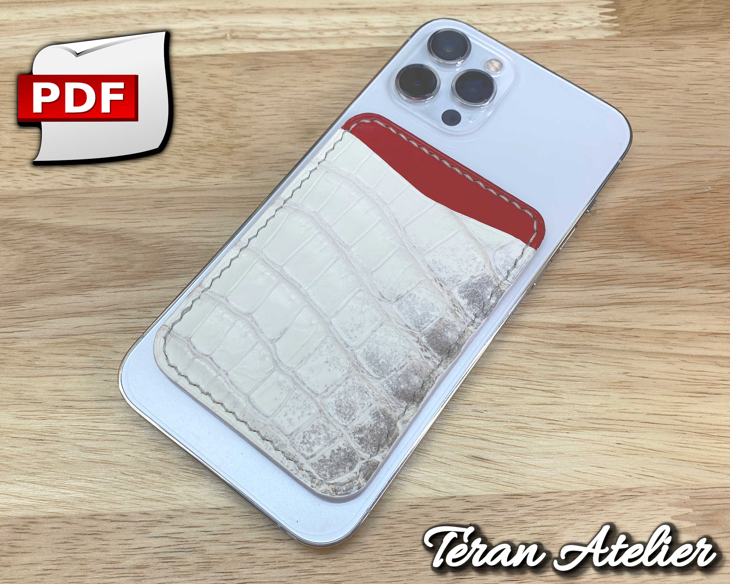 Leather Magsafe Wallet PDF Pattern / DIY Leather Template / Apple ...