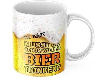 Bier trinken Vatertag Papatasse Papageschenk Bierspruch Biersprüche Männergeschenk Tasse für Männer Biertasse Opageschenk Papa Geschenk Opa