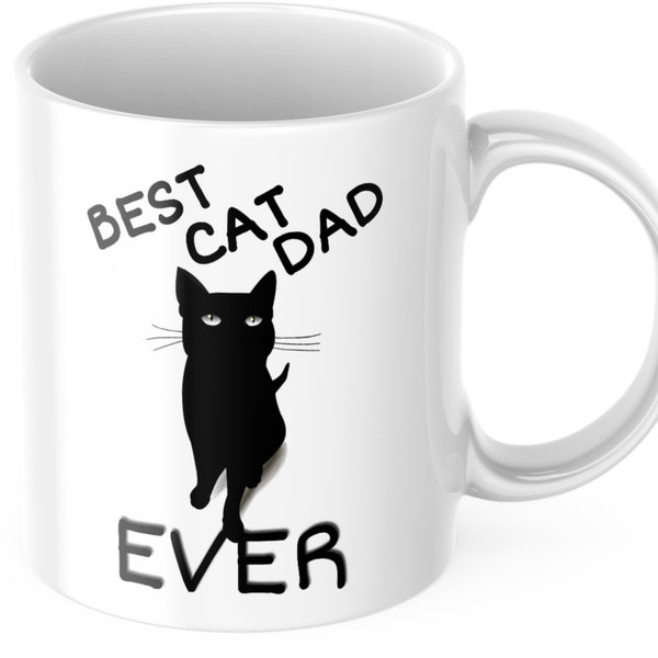 Best Cat Dad Tasse Katzentasse Das perfekte Geschenk für den Katzen Papa der seine Mieze lieb hat. Geschenkidee zum Geburtstag Vatertag