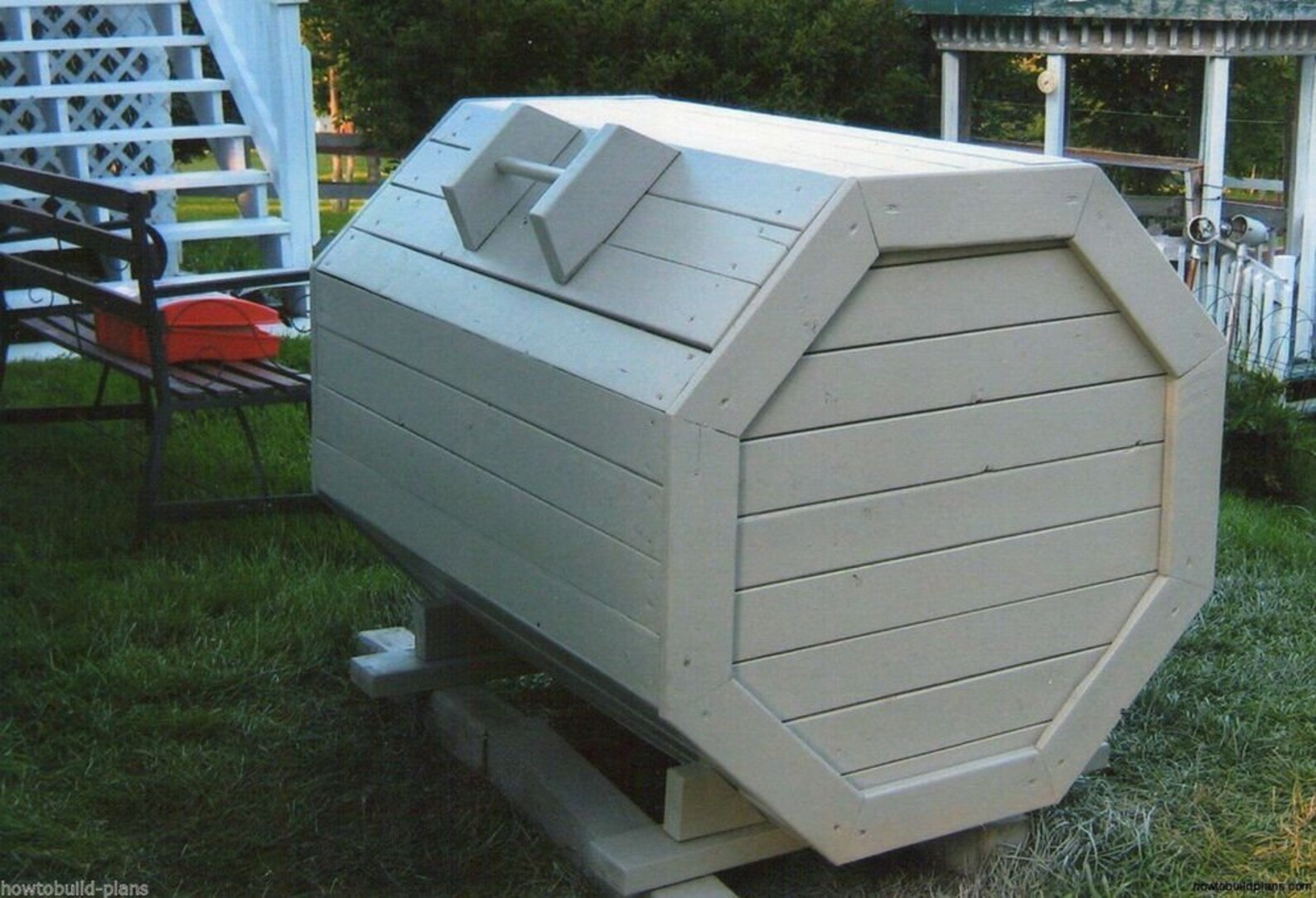 Plans How to Build A Octagon Wood Garbage Storage Recycle Box Download ...