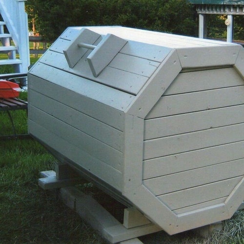 Plans How to Build A Octagon Wood Garbage Storage Recycle Box Etsy