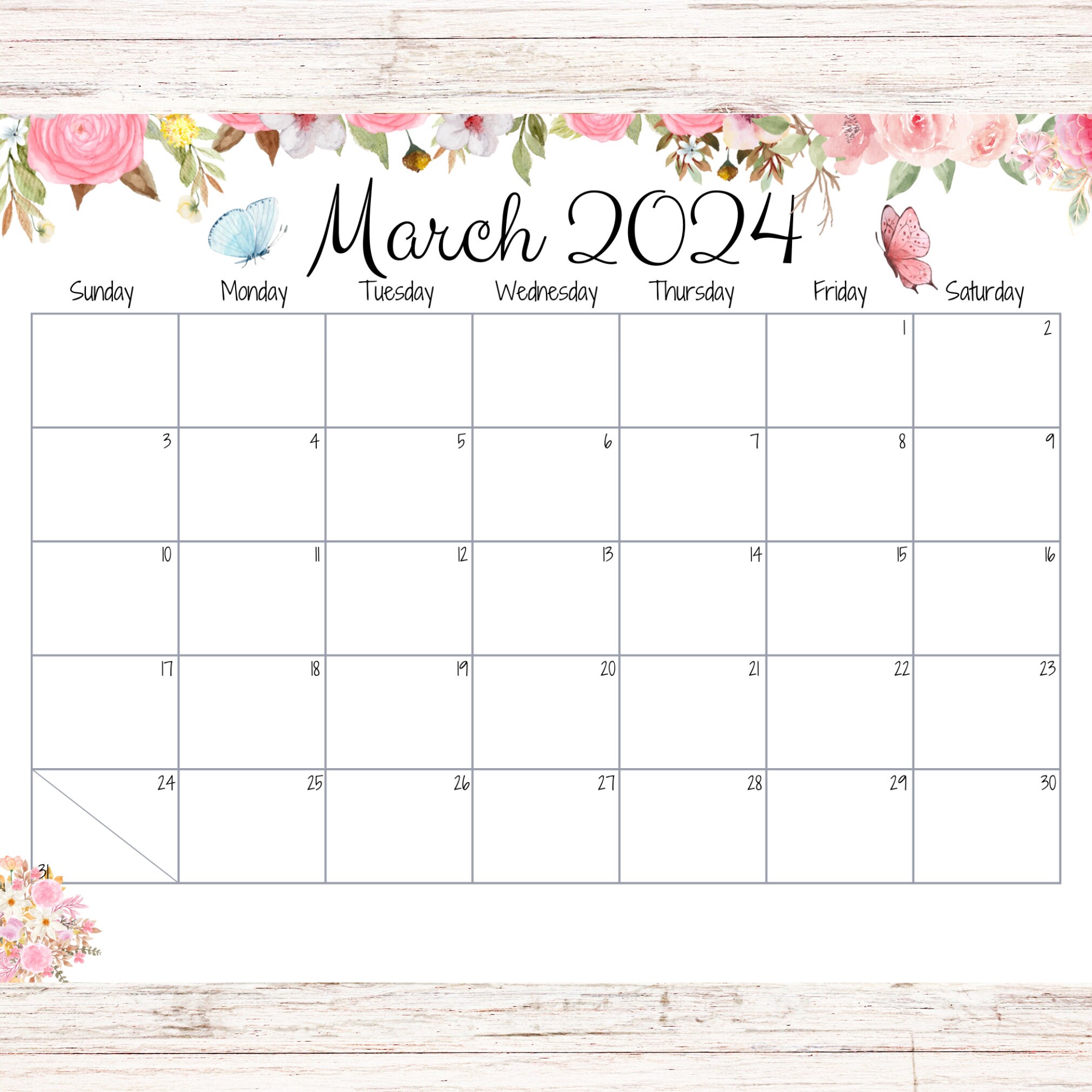 MARCH 2024 CALENDAR - Etsy