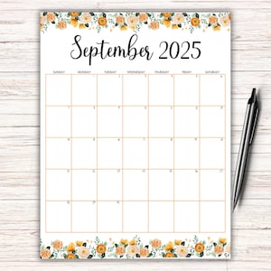Calendario settembre 2025 MODIFICABILE, Calendario stampabile, Calendario homeschool, Calendario accademico, Bellissimo autunno, Planner settembre compilabile