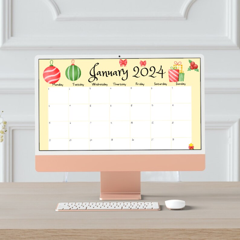 EDITABLE January 2025 Calendar, Fillable Calendar, Cute Penguins, Happy