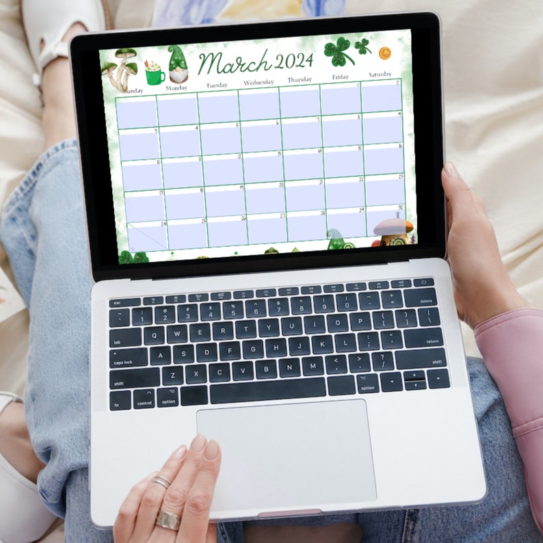 EDITABLE March 2024 Calendar, Printable Fillable Calendar Planner