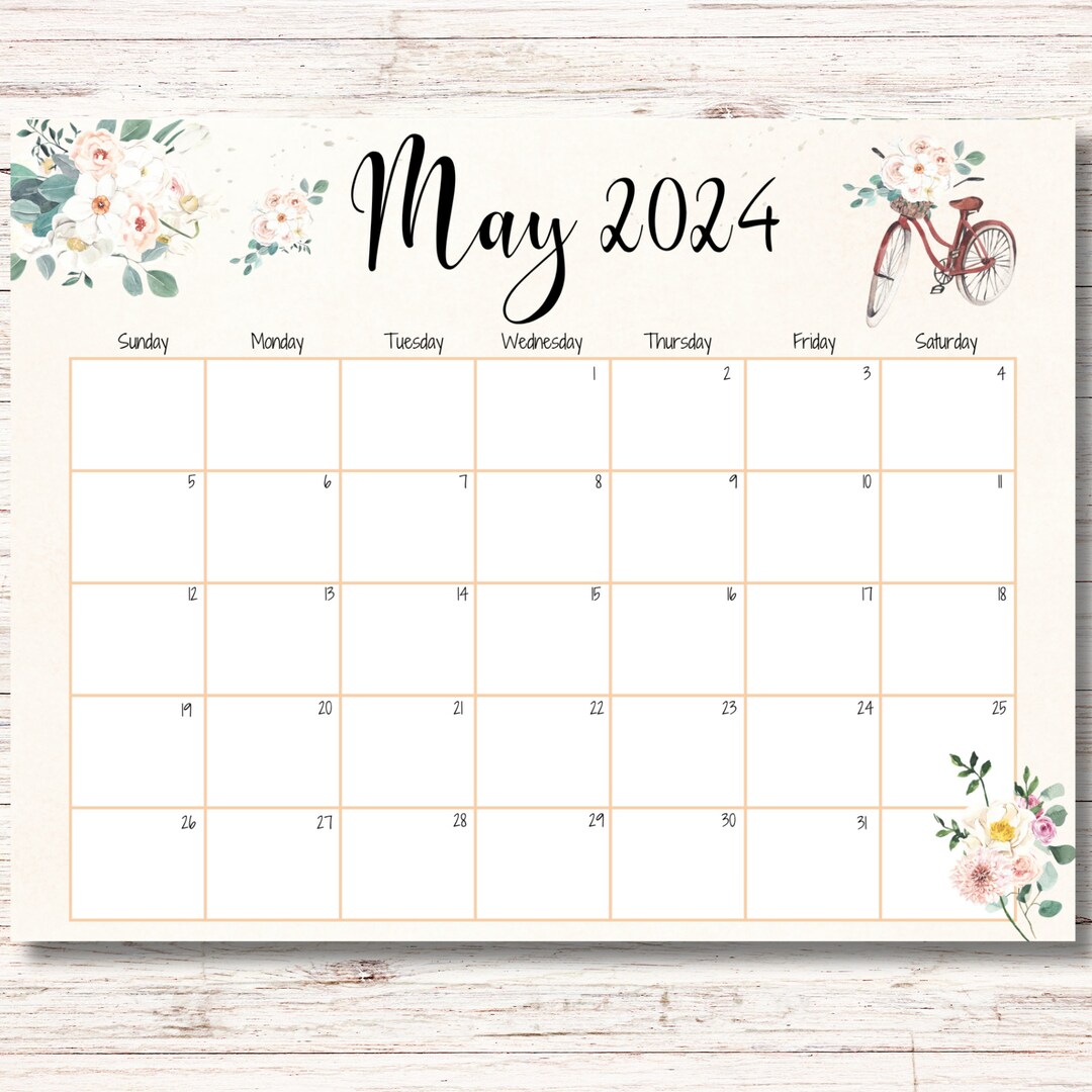 Editable 2024 May Planner, Printable May Calendar, Homeschool Monthly