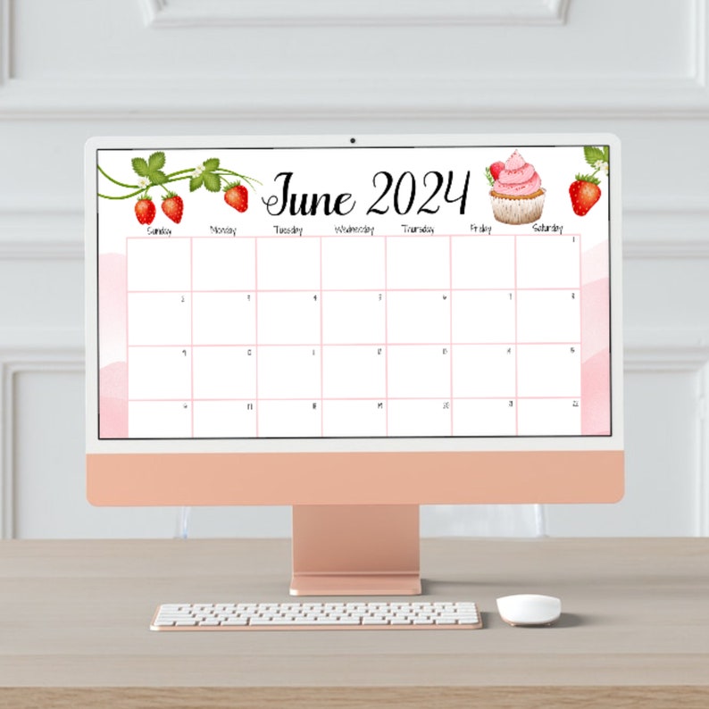 EDITABLE June 2024 Calendar, 2024 Summer Planner, Fillable June