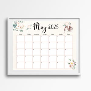 Editable 2025 May Planner, Printable May Calendar, Homeschool Monthly ...