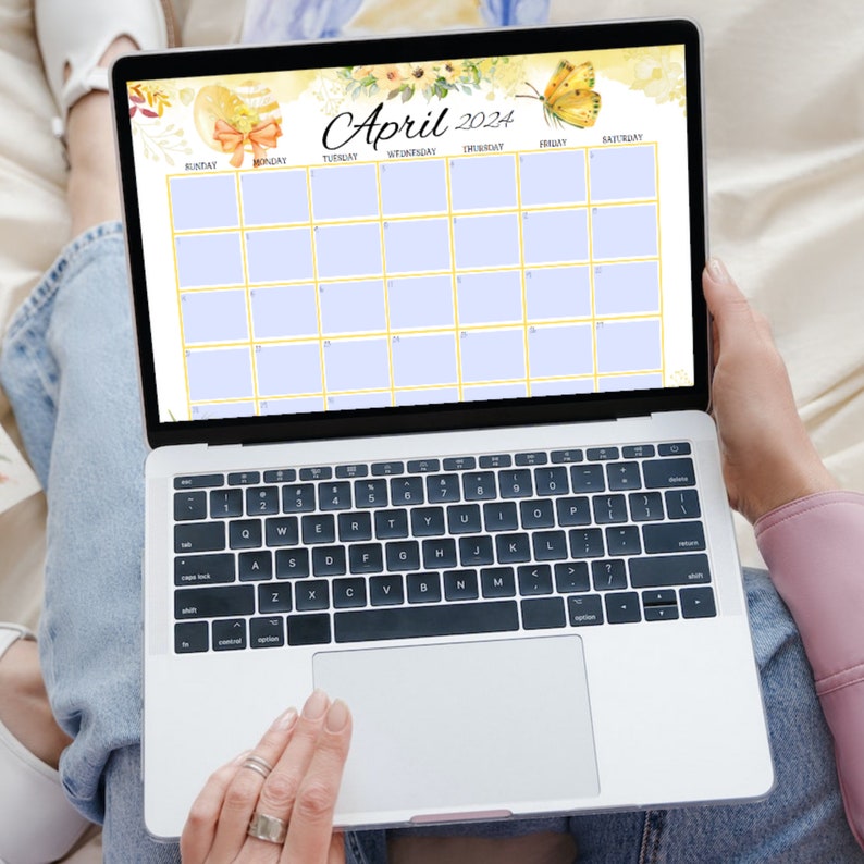 EDITABLE April 2025 Calendar, Printable, Fillable Monthly Planner, Kids