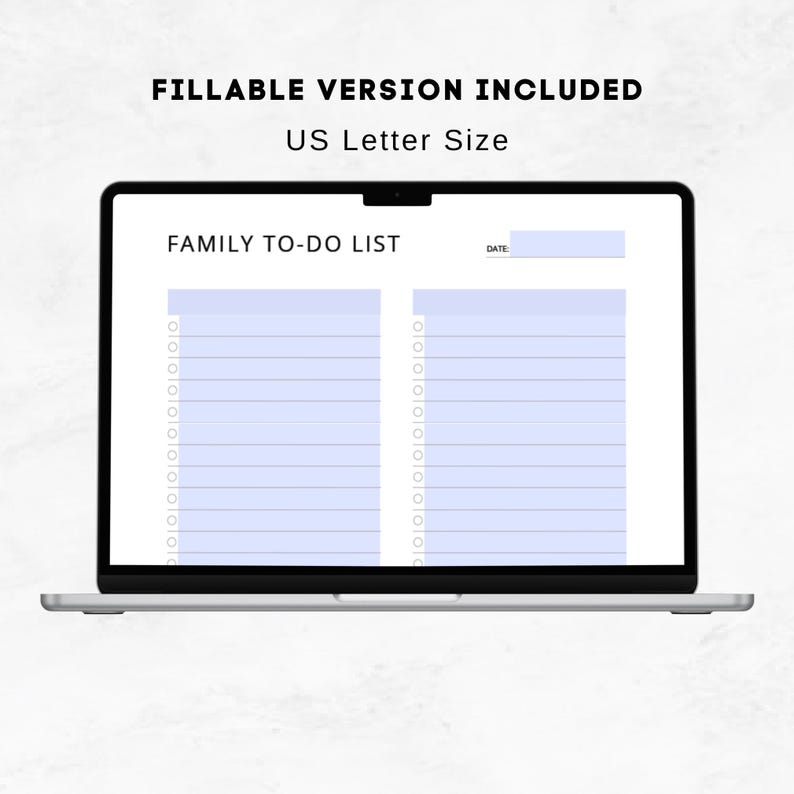 Family to Do List Printable, Tasks for Family Members, Cleaning ...
