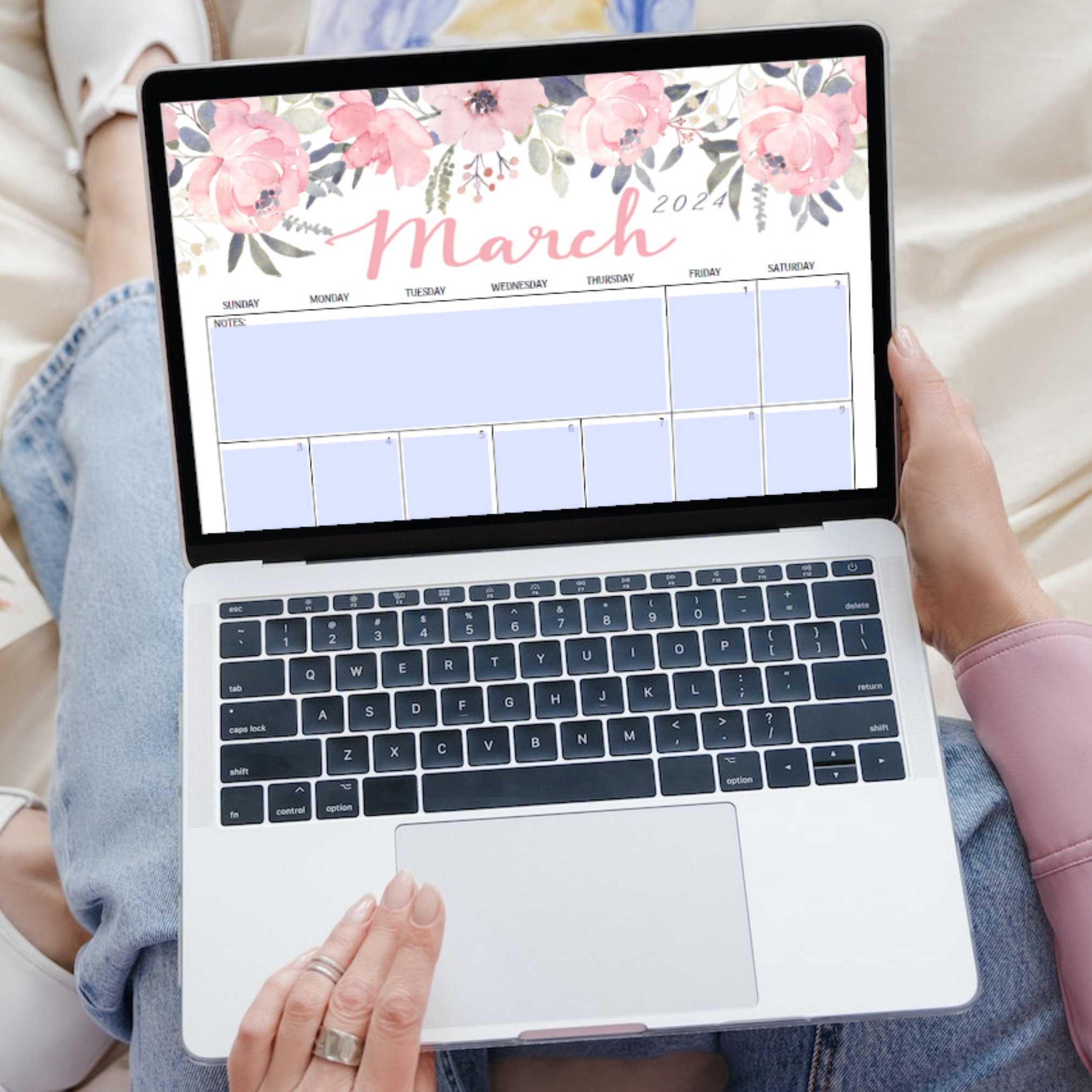 Fillable/editable March Calendar, March 2024 Printable Calendar
