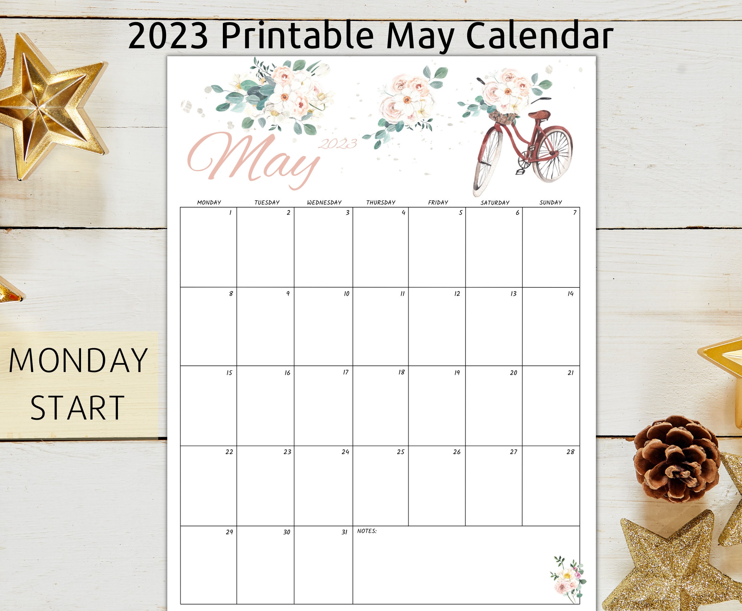 Editable 2023 May Planner Printable May Calendar Minimalist - Etsy Ireland
