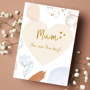 Printable Happy Mother's Day Card, Mother's Day Card, Greeting Card For Mom, Mothers Day Gift,  Digital Card