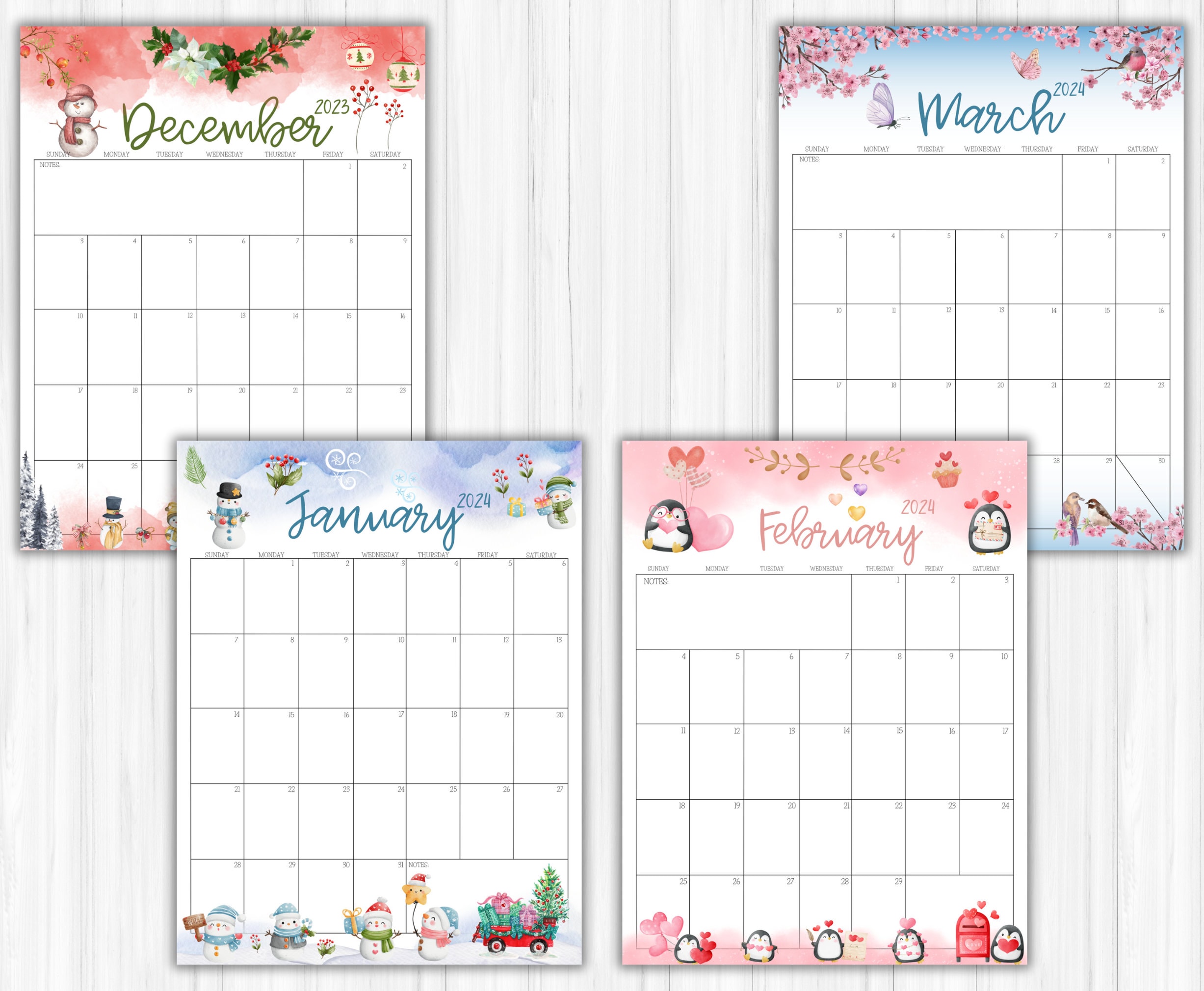 EDITABLE Academic Calendar Printable Fillable Planner Etsy