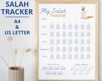 Salah Tracker, Prayer Chart for Kids, Daily Salah Tracker, Salah Planner, Muslim Prayer Tracker, Islamic Tracker, Daily Quran, Printable