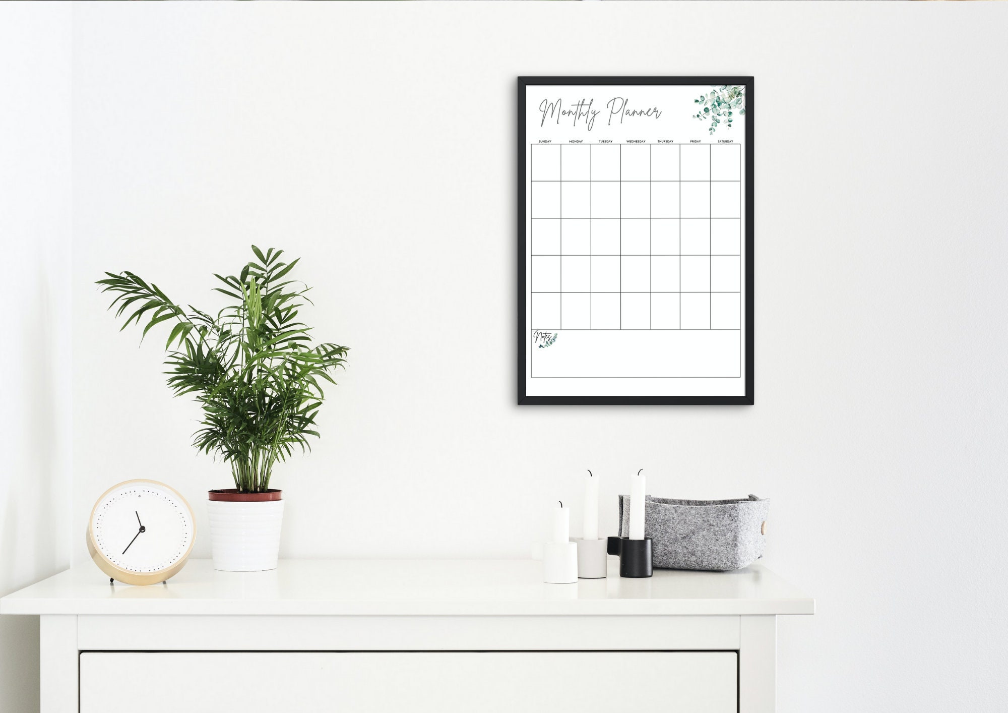Printable Monthly Organizer , Minimalist Work Planner, Simple Monthly Schedule, Monthly Log, A4 ...