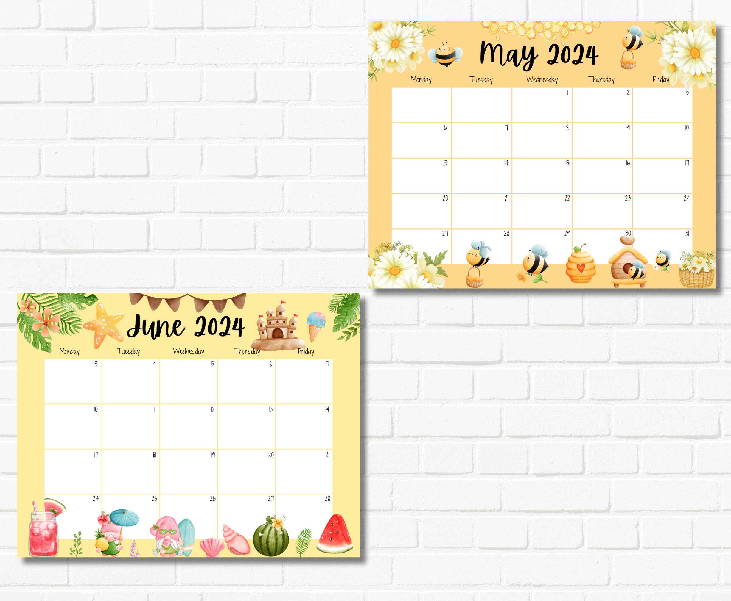 School Year Calendar Editable