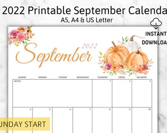 september calendar etsy