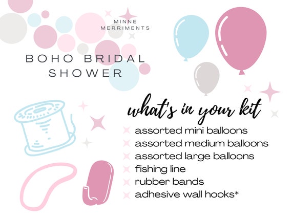 DIY Balloon Garland Kit Boho Bridal Shower 