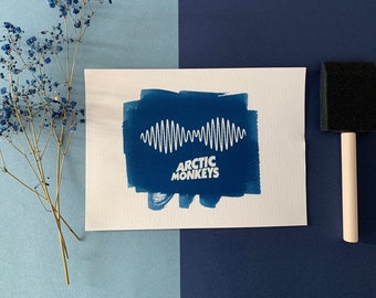 Reproduction cyanotype - "AM" Arctic Monkeys