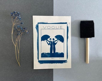 Cyanotype Print - Vogue Cover