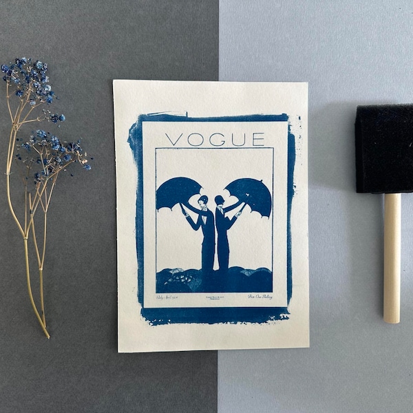 Cyanotype Print - Vogue Cover