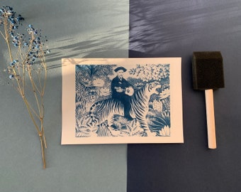 Cyanotype print - Henri Rousseau