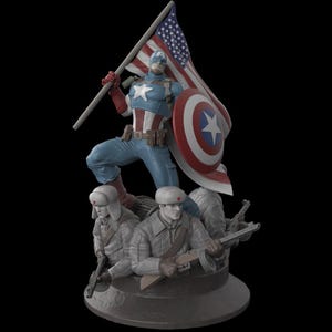 3D ready to print Captain America