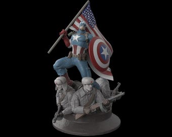 3D ready to print Captain America