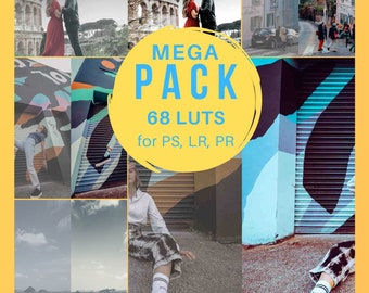 Megapakket 68 LUTS Photoshop Lightroom