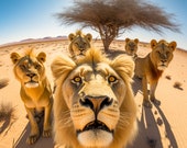 1 Midjourney prompt for realistic animals selfies
