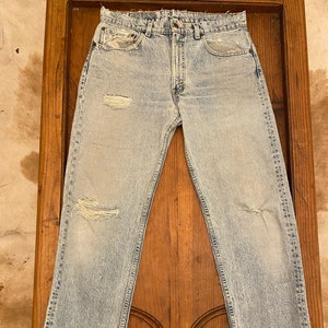 Vintage Levi&#39;s 505 Jeans: 1987 Acid Stonewash, Distressed Grunge (32x31)