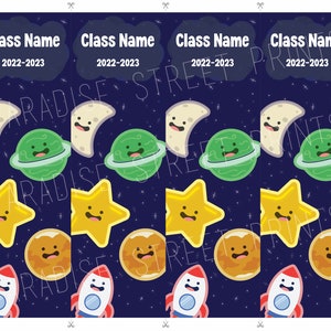 Personalised Space End of Year Student Bookmark, Graduation Gift, Class Present, Children's Bookmark, Student Gift, Classroom