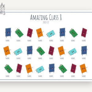 Impression de livres personnalisée, cadeau de fin d'année pour étudiants, cadeau de remerciement pour enseignant, cadeau de classe, cadeau étudiant, mignon, impression numérique
