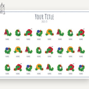 Personalised Caterpillar Print, End of Year Gift for Students, Teacher Appreciation Gift, Class Present, Student Gift, Cute, Digital Print