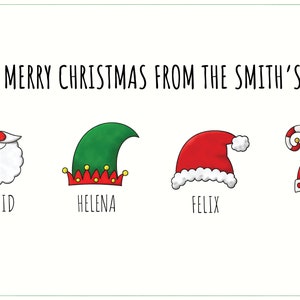 Impressão digital personalizada de Natal para família, presente de Natal para família, cartão de Natal digital, cartão de Natal para família,