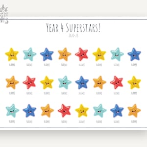 Stampa stelle personalizzata, regalo di fine anno per studenti, regalo di apprezzamento per gli insegnanti, regalo di classe, regalo per studenti, carino, stampa digitale