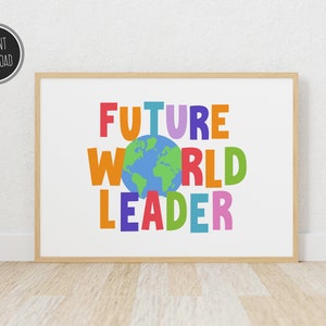 Cartel inspirador para niños, arte de la pared del dormitorio del niño, decoración de la sala de juegos, mentalidad de crecimiento positivo, motivacional, educativo, guardería