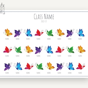 Impresión de mariposa personalizada, regalo de fin de año para estudiantes, regalo de agradecimiento al maestro, regalo de clase, regalo para estudiantes, lindo, impresión digital