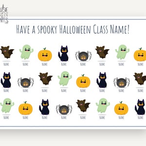 パーソナライズされたクラスのデジタルプリント、ハロウィーンプリント、ハロウィーンギフト、不気味な、