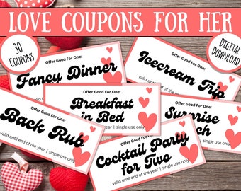 Bedroom Love Coupons for Him/for Her DIGITAL INSTANT - Etsy