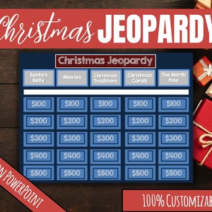 Christmas Jeopardy PowerPoint Game | Christmas Trivia | Zoom Christmas Games | Christmas Party Games | Holiday Trivia Game | Kids Christmas