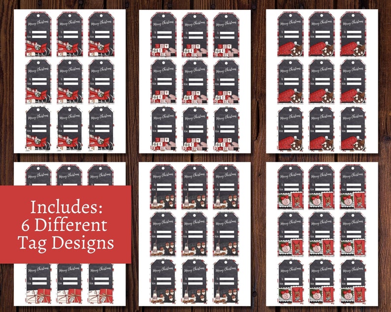 Printable Christmas Gift Tags Chalkboard Christmas Print at Home ...