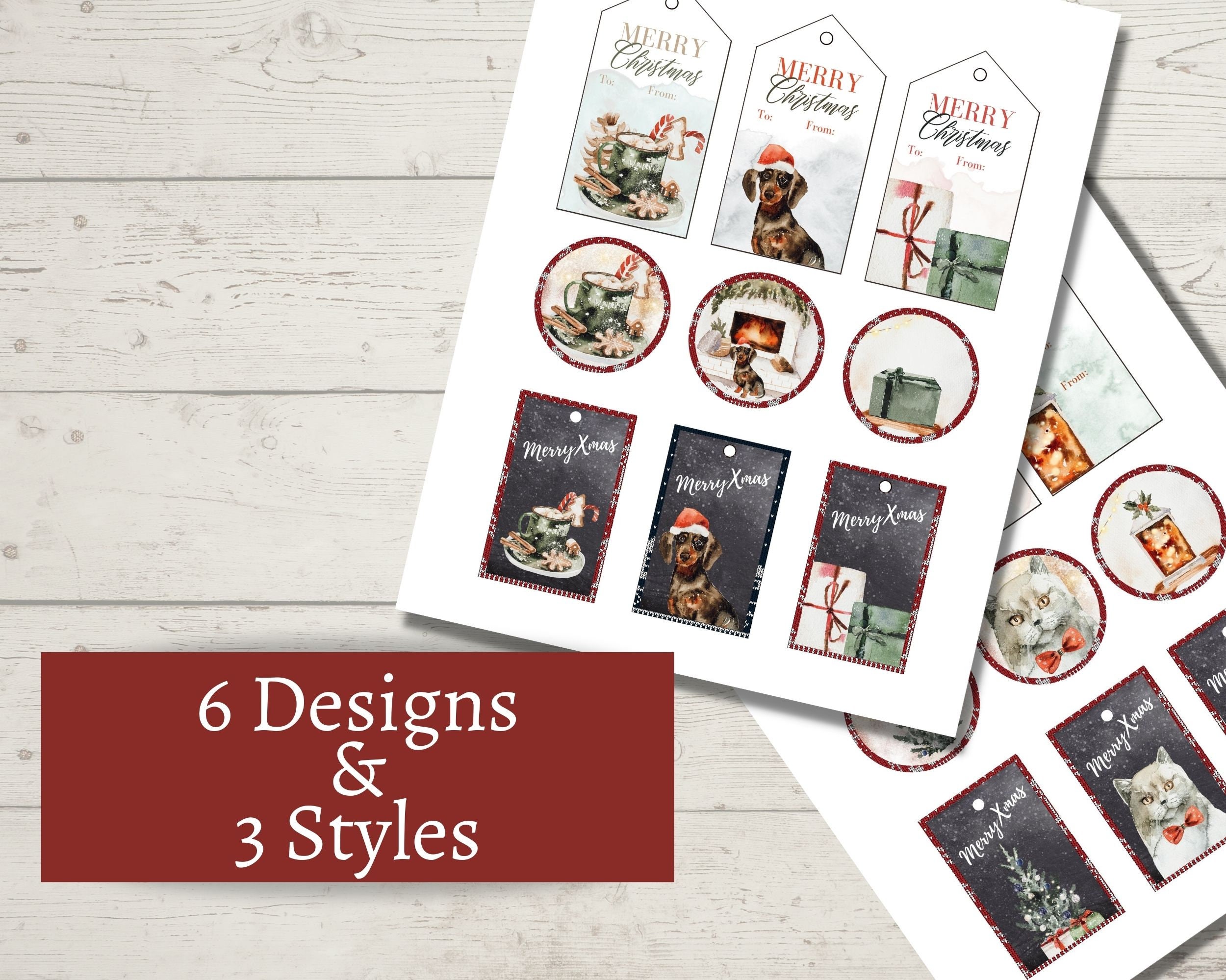 Printable Christmas Gift Tags | Digital Download | Christmas Labels ...