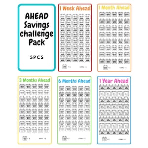 A6 Ahead Savings Challenge Pack 5PCS