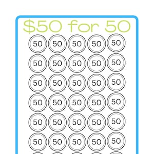 50 Dollar for 50 Savings Challenge
