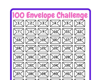 A6 5050 Dollar 100 Envelope Savings Challenge