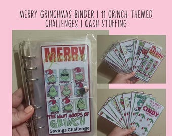 Merry Grinchmas Savings Challenge Binder | Low Income | Savings Challenges | Christmas Savings | Cash Stuffing | Re-usable